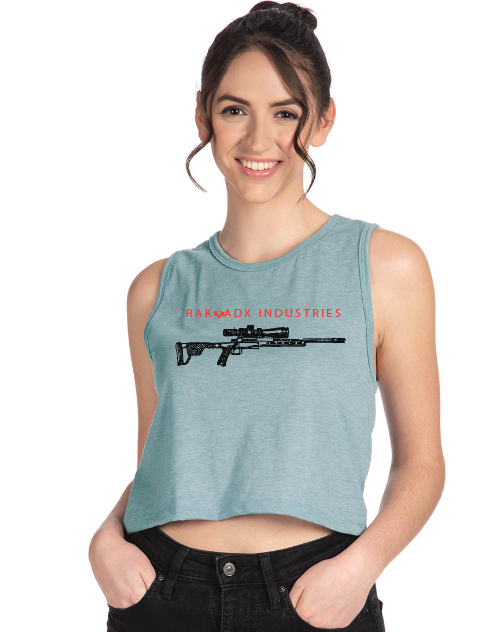 Womens RA Industries Rifle  Festival Crop Tank