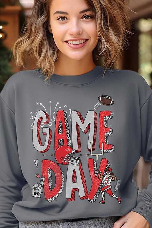 Game Day Football Graphic Fleece Sweatshirts