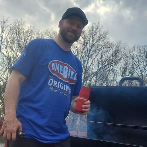 Just a very happy customer hanging out wearing his America-The Original t-shirt.