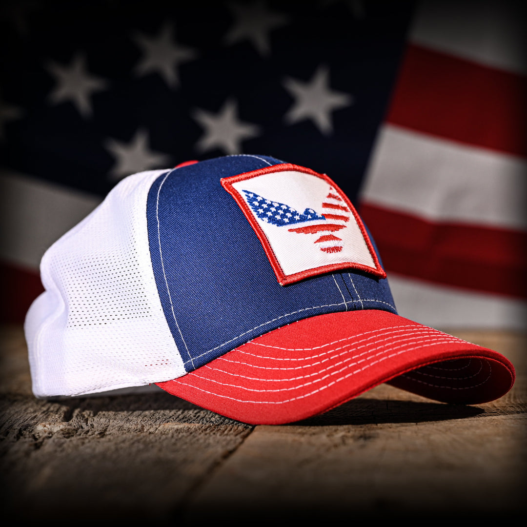 Freedom Eagle Red White & Blue Trucker Hat