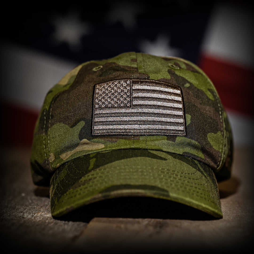 Tropic Multicam Full Fabric American Flag Range Hat