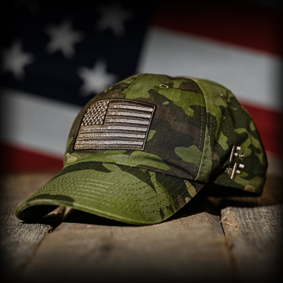 Tropic Multicam Full Fabric American Flag Range Hat