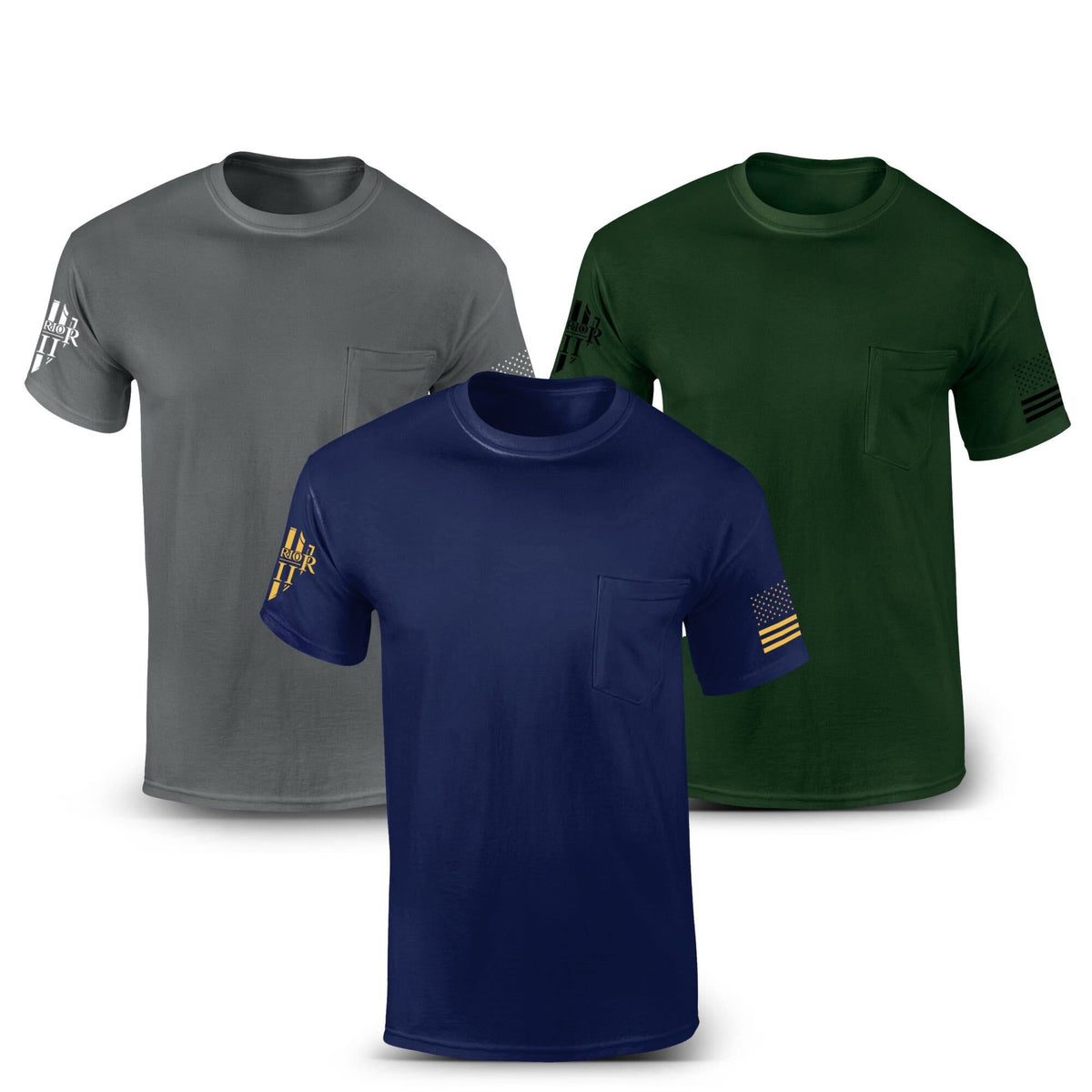 Warrior Basics Pocket T-Shirt 3-Pack