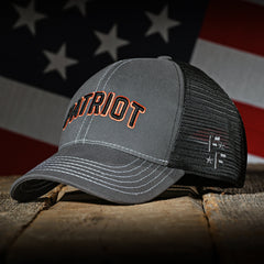 Charcoal & Black "Patriot" Trucker Hat