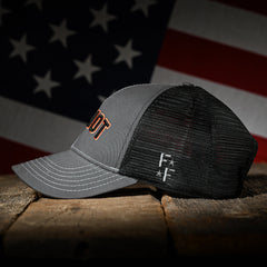 Charcoal & Black "Patriot" Trucker Hat