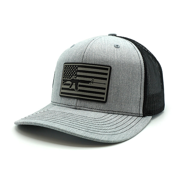 Midnight AR-15 Flag PVC Patch Hat