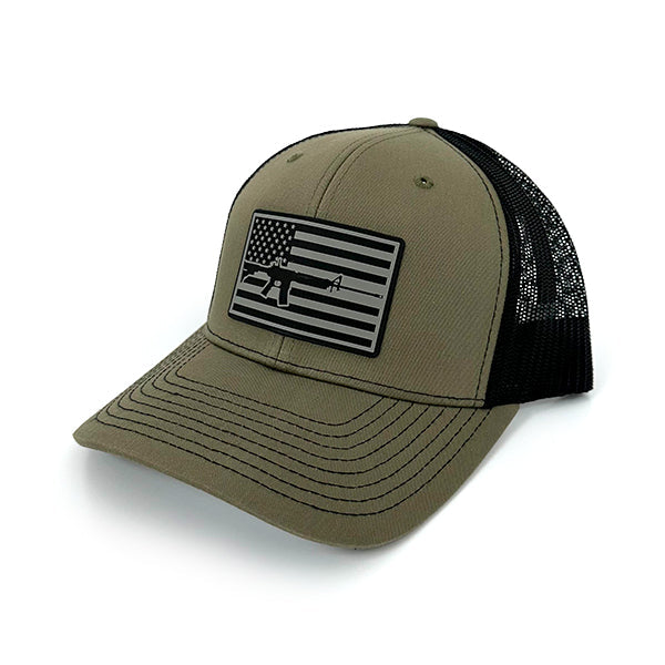 Midnight AR-15 Flag PVC Patch Hat