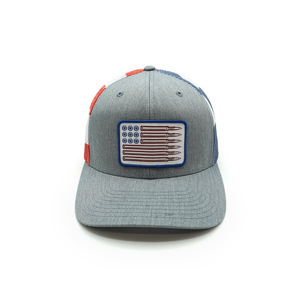 USA Bullet Flag Woven Patch Hat