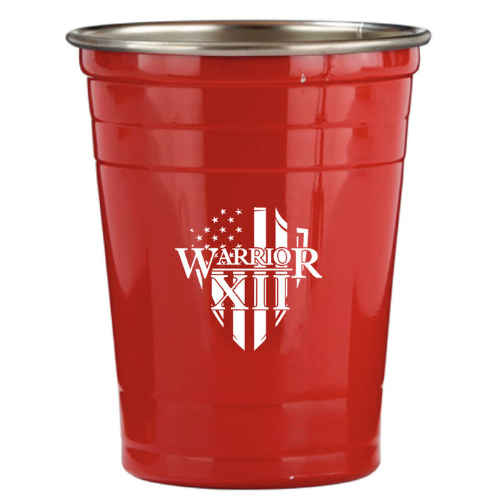 16oz Stainless Steel Red Party Cup