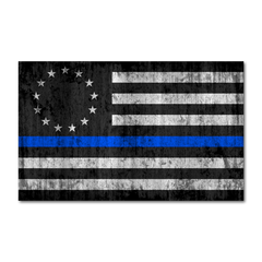 Thin Blue Line Betsy Ross Flag Decal