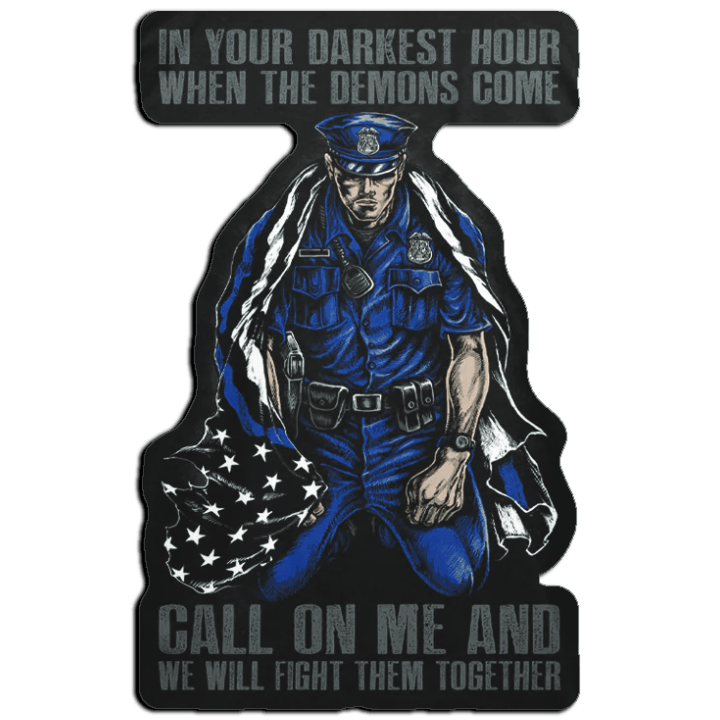 Thin Blue Line Darkest Hour 2.0 Printed Patch