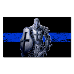 Thin Blue Line Crusader Decal