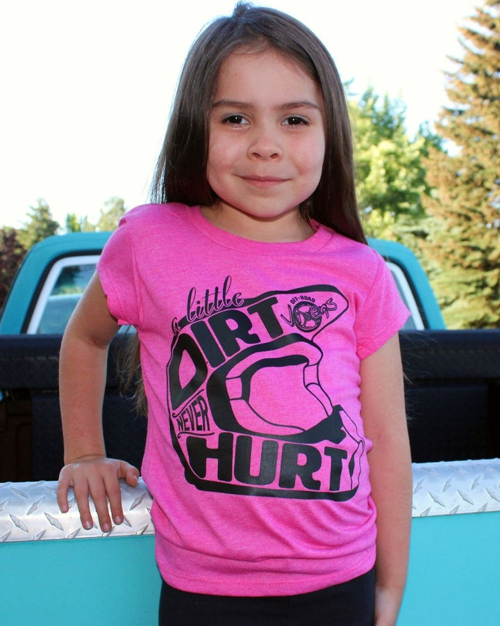 A Little Dirt Never Hurt Youth Tee Pink