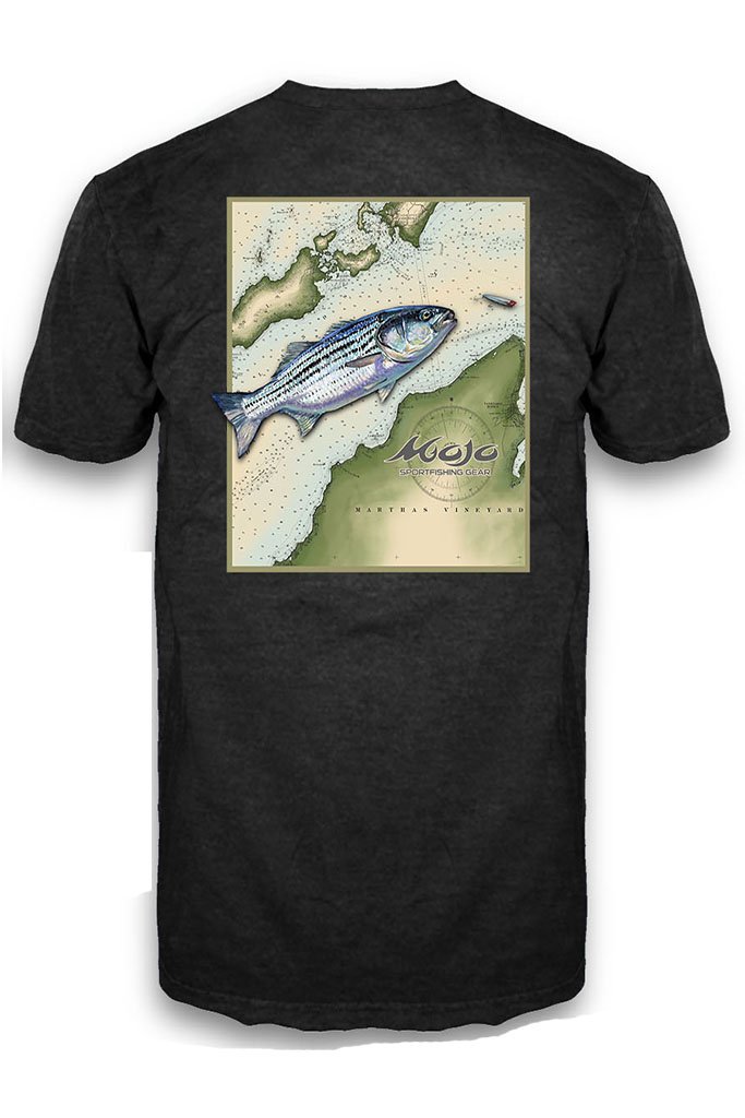 Striper Sea Chart Short Sleeve T-Shirt