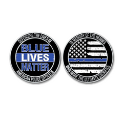 Blue Lives Matter Challenge Coin - TEST