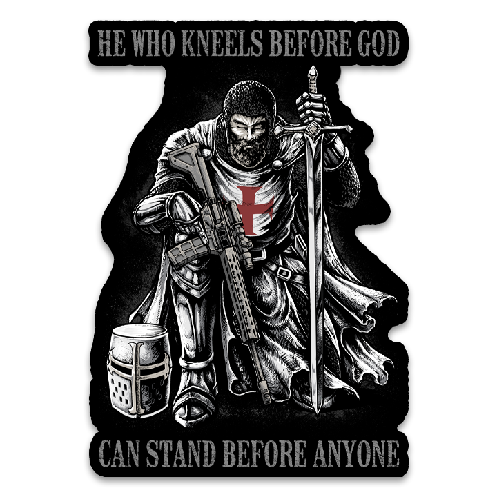 He Who Kneels Before God Decal