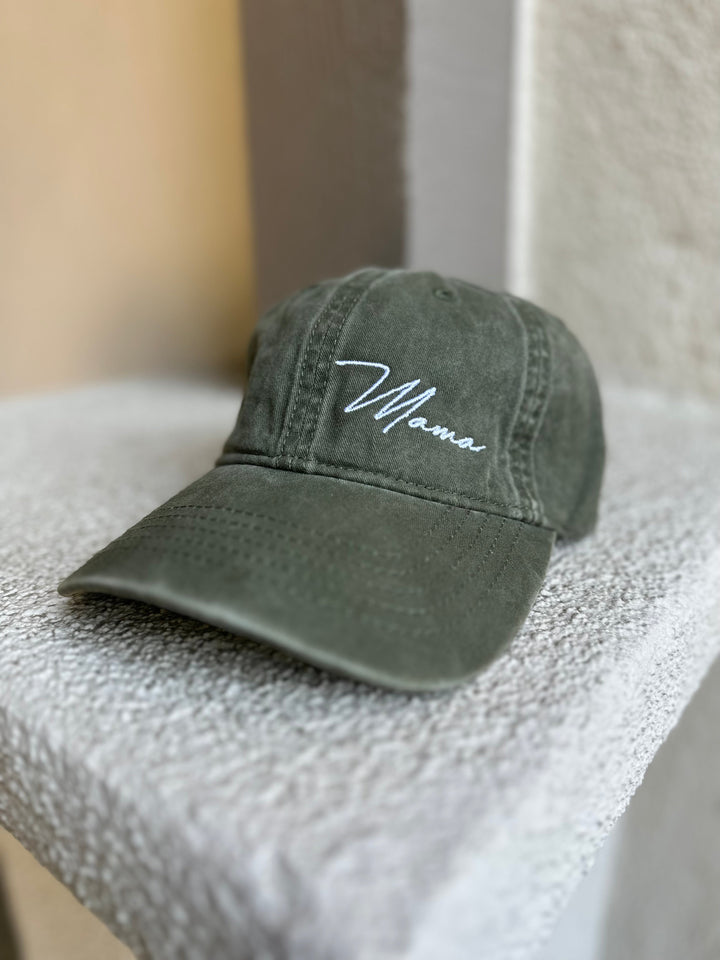 Olive Green/Camo Pony Tail Mama Hat