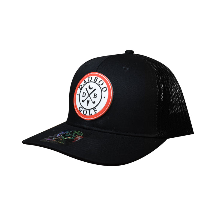 Dadbod Golf 3-D Logo Trucker (Black)