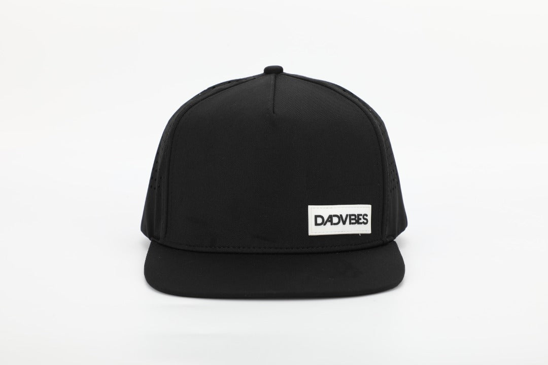 Premium Active 5-Panel DadVibe Hat (Black)