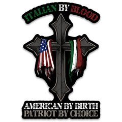 Italian By Blood Decal