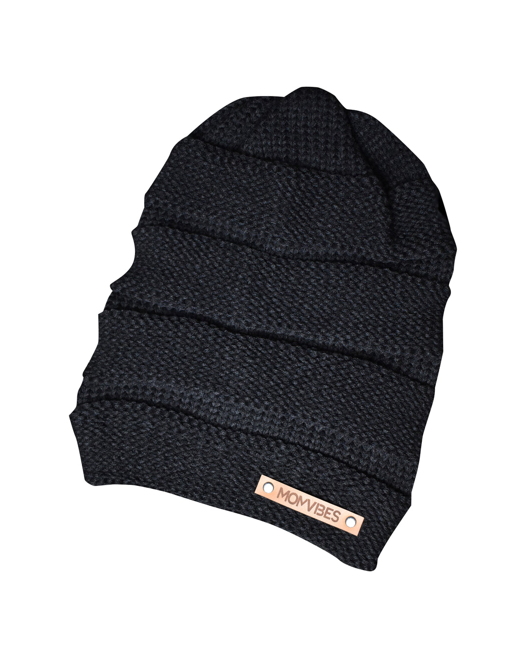 MomVibe Slouch Beanie (Black)