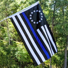 Embroidered Thin Blue Line Betsy Ross Flag