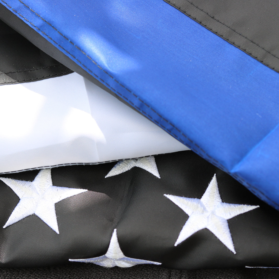 Embroidered Thin Blue Line Flag