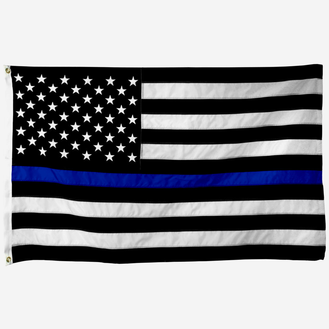 Embroidered Thin Blue Line Flag
