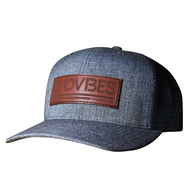 DadVibes Classic - Curved Bill Trucker Snapback (Heather Charcoal/Black)