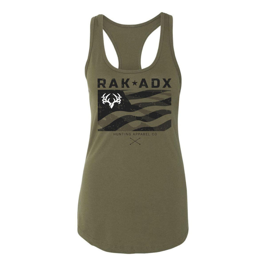 Womens Rak N Flag 2.0 Racerback Tank